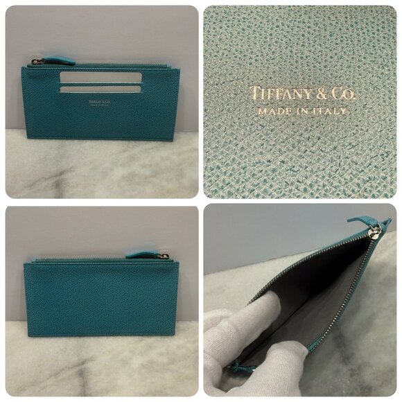 TIFFANY & CO NWOT Blue Leather Crossbody bag/clutch - Picture 3 of 14